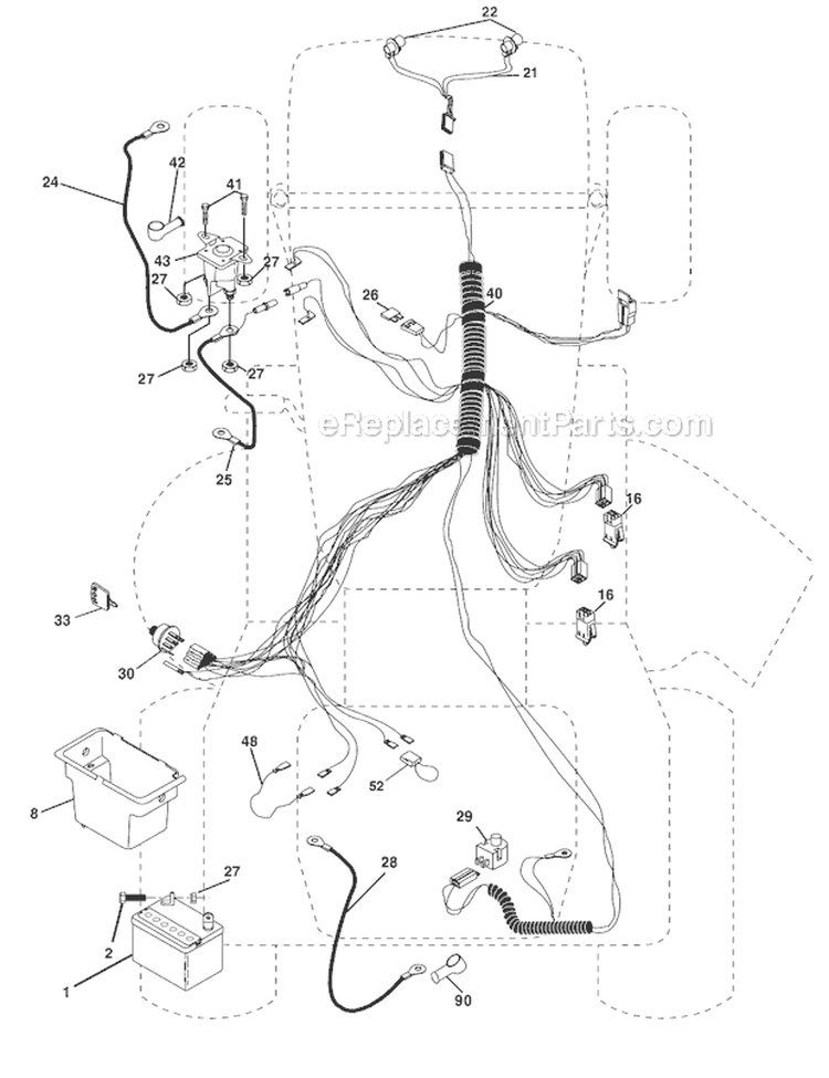 Page A Diagram and Parts List for WE1338A  Weed Eater Lawn Tractor